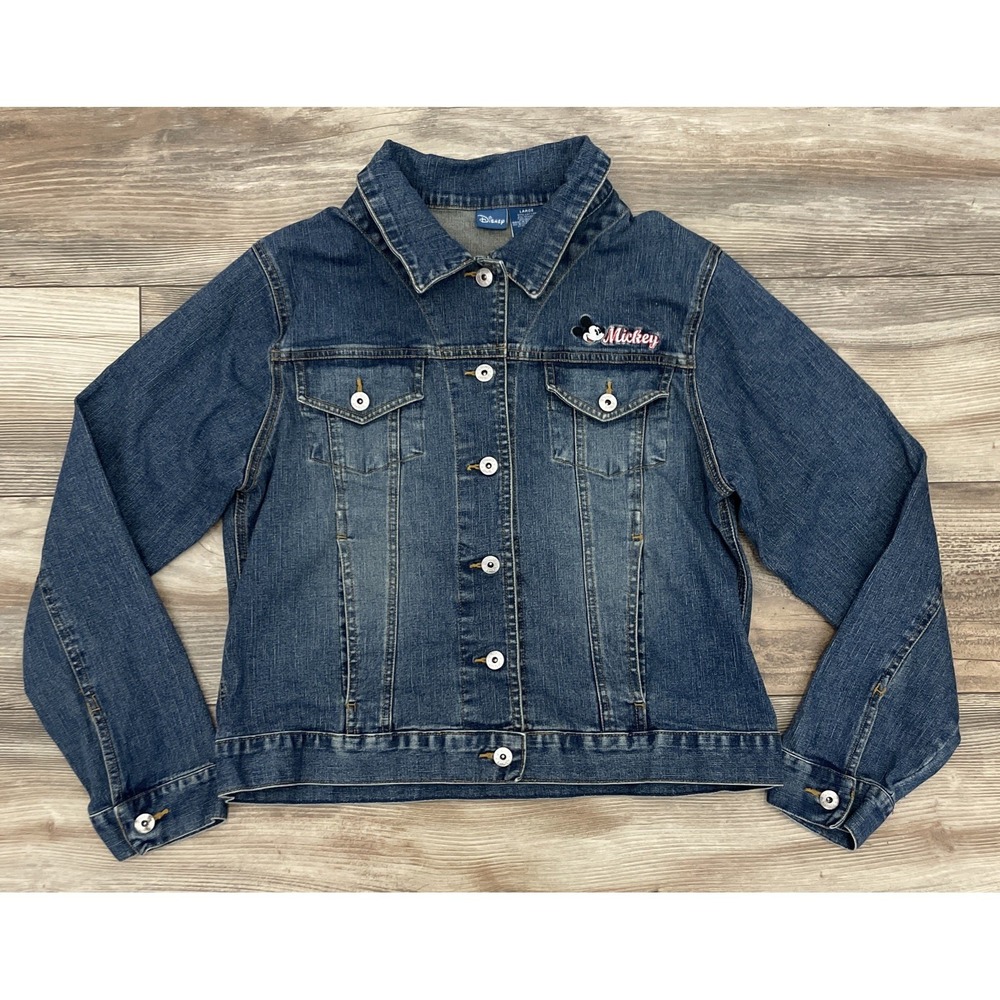 Disney Mickey Mouse Jean Jacket Size Large